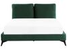 Łóżko welurowe 160 x 200 cm zielone MELLE_829920