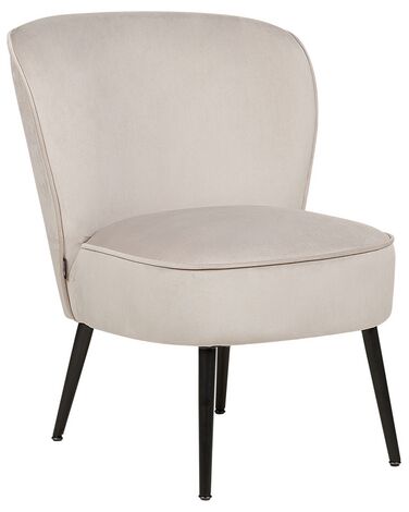 Fauteuil fluweel taupe VOSS