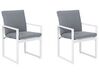 Lot de 2 chaises de jardin grises PANCOLE_739003