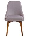Set of 2 Fabric Dining Chairs Taupe MELFORT_800003