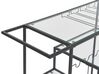 Metal Drinks Trolley with Glass Top Black MARCOLA_821268