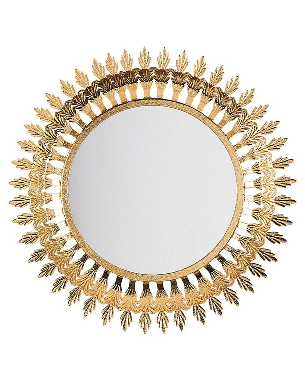 Spiegel Rund Gold mit Metallrahmen 70 cm | PHOTOLINI