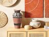 Dekorativ vase i terrakotta 40 cm brun og svart SIAK_849787
