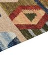 Kelim Teppich Wolle mehrfarbig 200 x 300 cm geometrisches Muster Kurzflor KAGHSI_858206