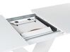 Mesa de comedor extensible de vidrio templado blanco 160/200 x 90 cm SALTUM_821072