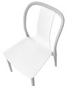 Conjunto de 4 cadeiras de jardim branco e cinzento SPEZIA_808237