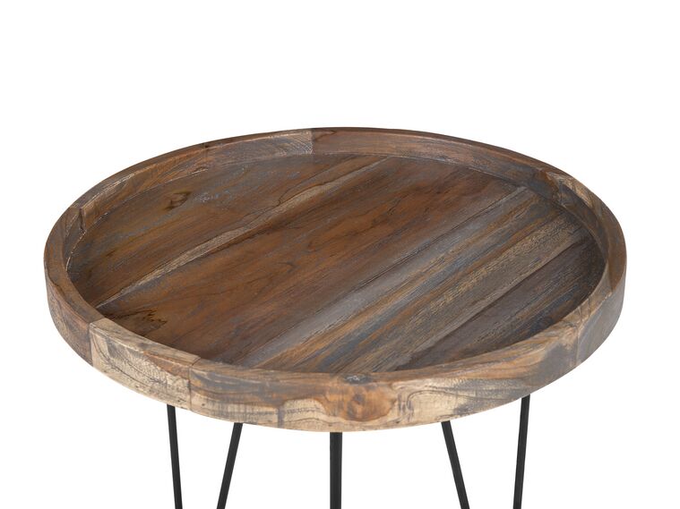 Side Table Dark Wood BONDISS Beliani.de