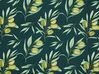 Gartenstuhl Akazienholz hellbraun Textil cremeweiß / dunkelgrün Olivenmuster 2er Set CINE_819270