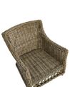 Set of 2 Rattan Garden Chairs with Footstool Natural RIBOLLA_824024