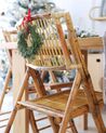 Lot de 4 chaises pliantes en bois de bambou marron TRENTOR_895589