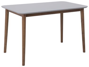 Drevený jedálenský stôl 118 x 77 cm sivá/tmavé drevo MODESTO