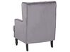 Velvet Armchair with Footstool Grey SANDSET_776385