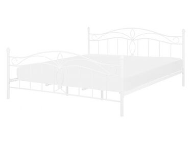 Łóżko metalowe 140 x 200 cm białe ANTLIA 