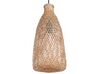 Bambusová závěsná lampa světlé dřevo LWELA_827293