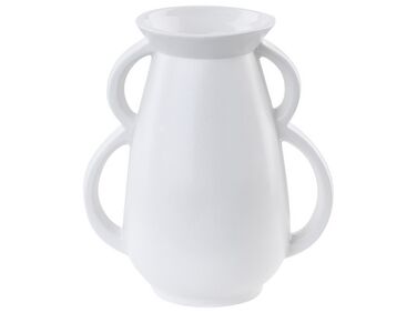 Porcelain Flower Vase 19 cm White KOROPI