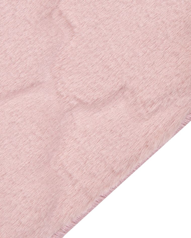 Faux Rabbit Fur Rug 160 x 230 cm Pink GHARO | Beliani.co.uk