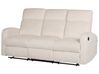 Sofá de 3 lugares eletricamente reclinável em veludo branco-creme VERDAL_904870