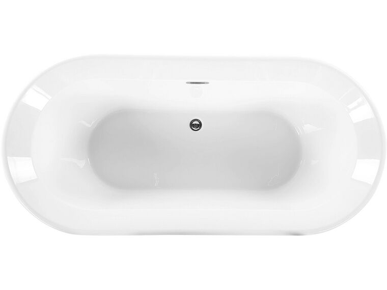 Freestanding Bath 1700 x 800 mm White OVALLE Beliani.co.uk