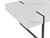 Konferenční stolek bílý mramorový efekt s černou MERCED_820941