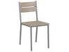 Zestaw do jadalni stół i 4 krzesła jasne drewno z białym BLUMBERG_785956