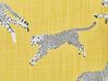 Sada 2 bavlněných polštářů se vzorem geparda 45 x 45 cm žluté ARALES_893109