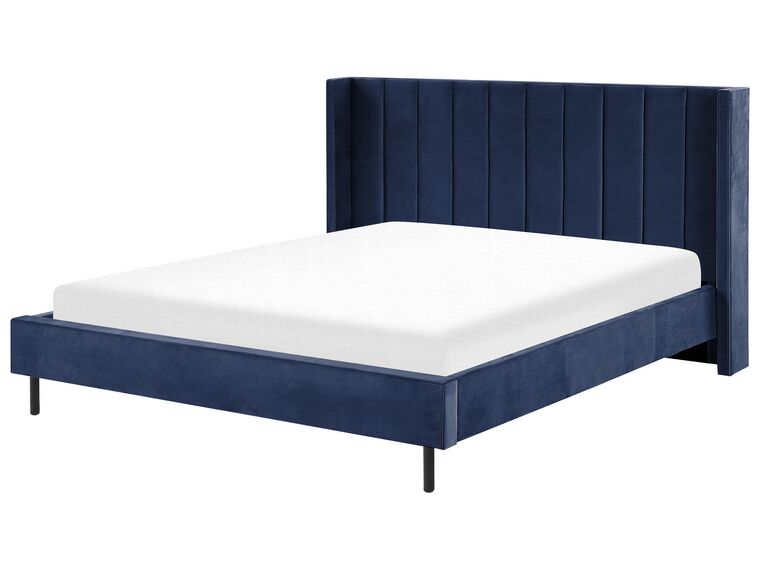 Bed fluweel blauw 180 x 200 cm VILETTE_900414