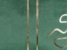 Conjunto de 2 cojines de terciopelo verde esmeralda/dorado 45 x 45 cm PHILODENDRON_830041