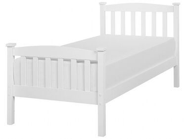 Wooden EU Single Size Bed White GIVERNY