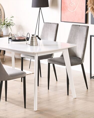 Set of 2 Velvet Dining Chairs Grey CLAYTON