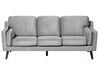 3 Seater Velvet Sofa Light Grey LOKKA_710720