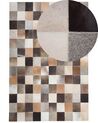 Dywan patchwork skórzany 160 x 230 cm wielokolorowy SOKE_211519