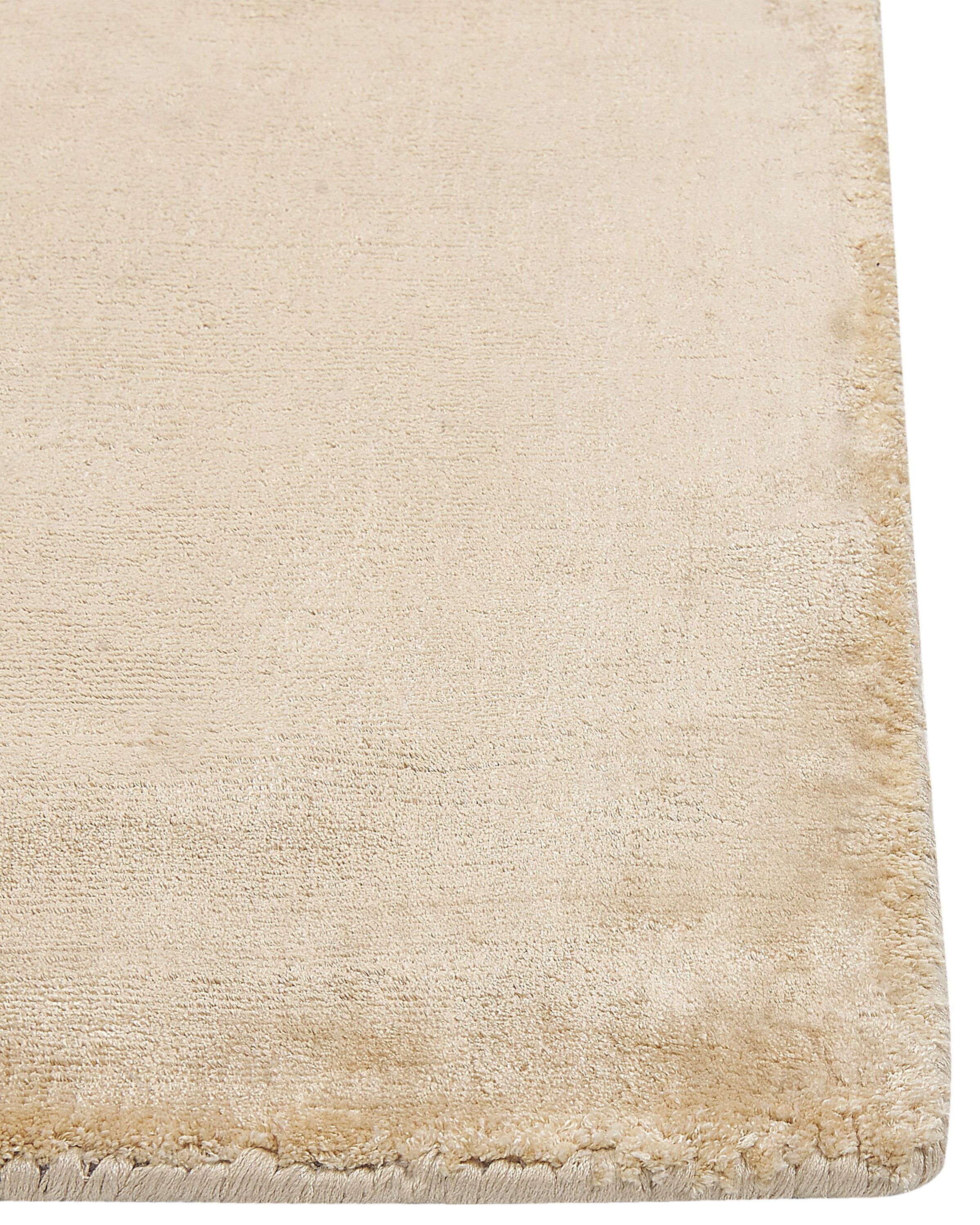 Teppich Viskose sandbeige 160 x 230 cm Kurzflor GESI II | Beliani.at