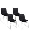 Conjunto de 4 cadeiras de conferência em plástico preto NULATO_902242