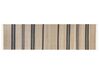 Teppich Jute beige / graphitgrau 80 x 300 cm Streifenmuster Kurzflor zweiseitig TALPUR_850022