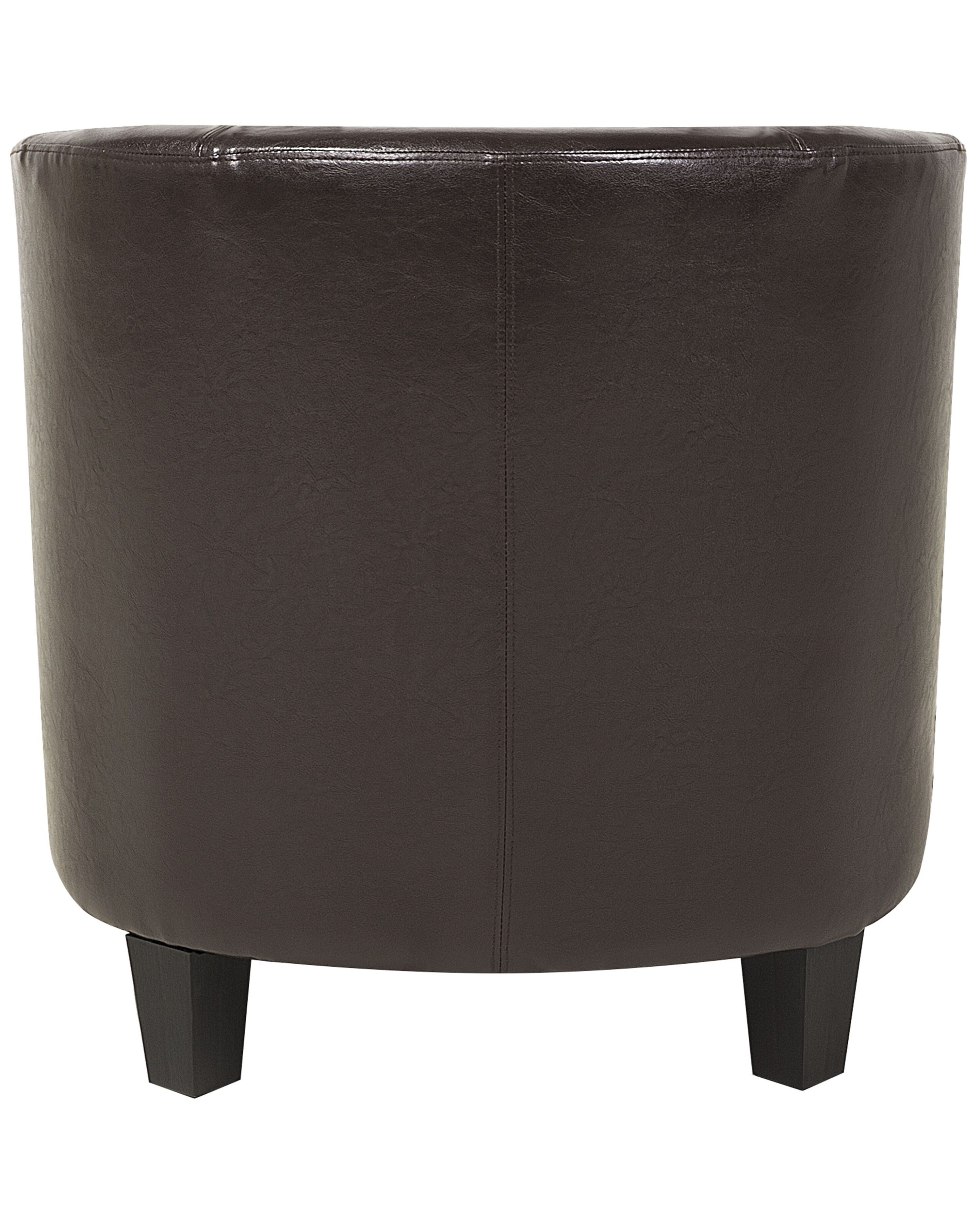 Fotel ekoskóra brązowy BORWICK