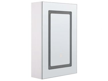 Spiegelkast met LED-verlichting wit/zilver CONDOR