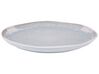 Set of 16 Stoneware Dinnerware Light Grey SESAME_863133