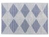 Vlněný koberec 140 x 200 cm světle béžový/modrý DATCA_848516