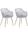 Set of 2 Dining Chairs Grey NASHUA_775288