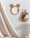 Wandspiegel Rattan natürlich Bärenform ⌀ 20 cm ASHANTI _838435