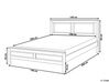 Solid Wood EU Double Size Bed White OLIVET_683328