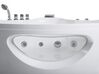 Banheira de hidromassagem de canto em acrílico branco com LED 205 x 146 cm TOCOA_762910