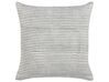 Set of 2 Linen Cushions Striped 50 x 50 cm Grey and White KANPAS_904761