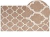 Teppich Wolle beige 80 x 150 cm marokkanisches Muster Kurzflor ERBAA_674677