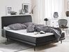 Kontinentálna posteľ z umelej kože 160 x 200 cm čierna MADAME_763448