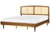 EU Super King Size Bed with LED Light Wood VARZY_899922