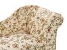 Right Hand Chaise Lounge Flower Print Beige NIMES_763944