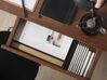 Schreibtisch dunkler Holzfarbton 120 x 70 cm 2 Schubladen SHESLAY_803780