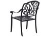 Sada 4 zahradních hliníkových židlí černých ANCONA_806905