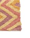 Alfombra de algodón amarillo mostaza/violeta/rojo 160 x 230 cm CANAKKALE_839445